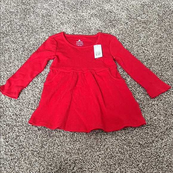 GAP Other - GAP Vibrant Red Long Sleeve Dress